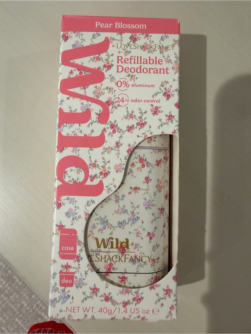 LSF x Target Floral Reusable Deodorant Case with Pink Accents